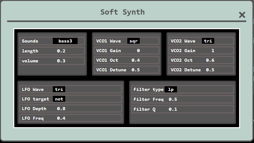 online ordrumbox soft synth panel